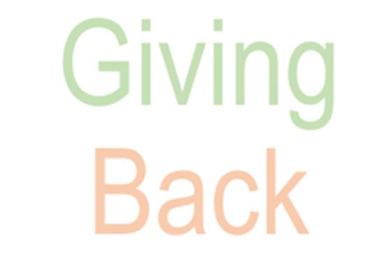 Giving Back